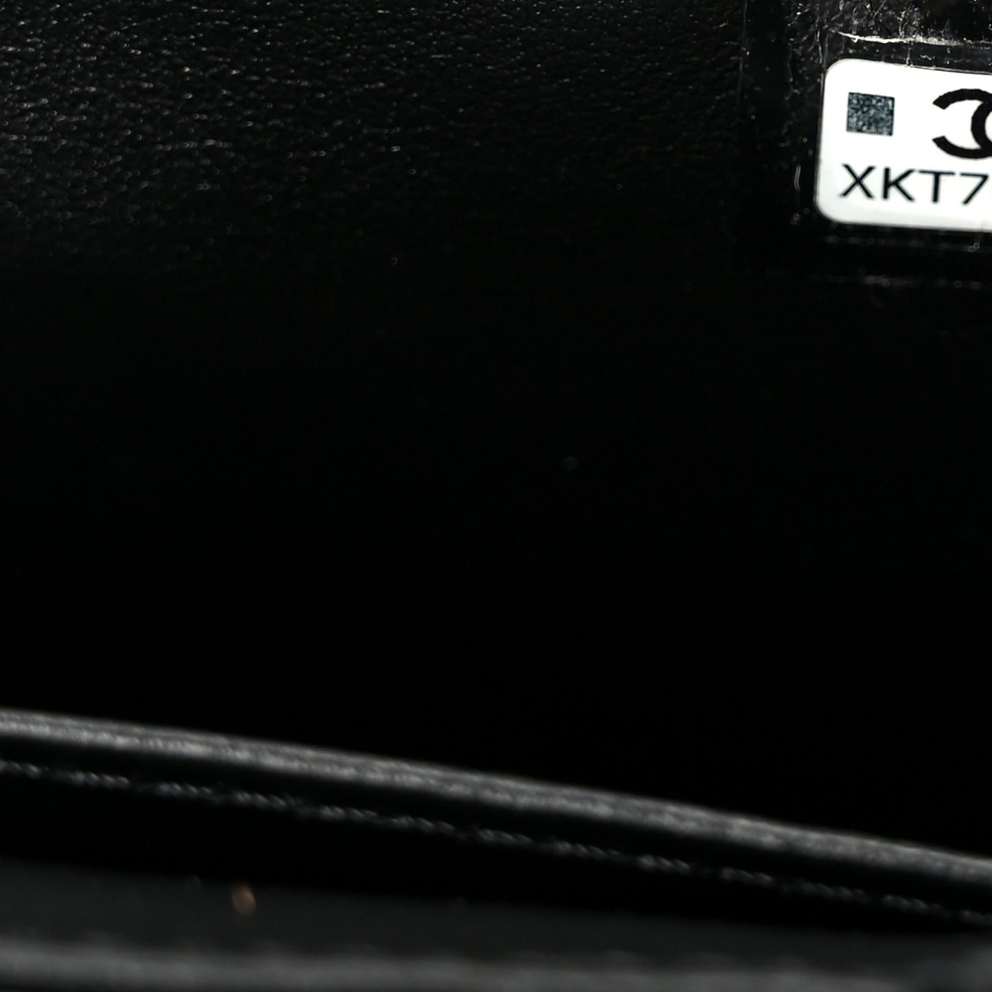 Shiny Aged Calfskin Quilted Mini Nano Kelly Shopper Black