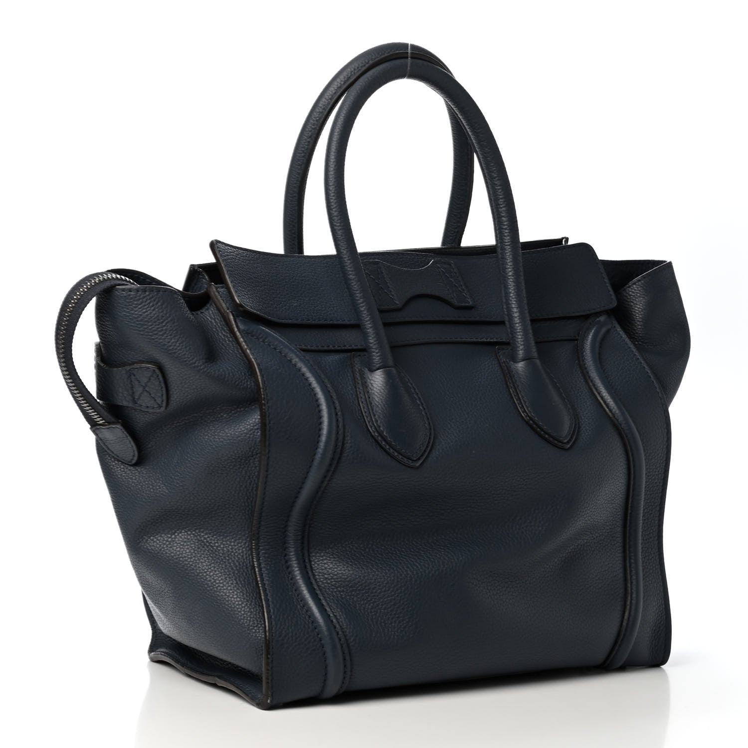 Celine Drummed Calfskin Mini Luggage Orage 2 of 4