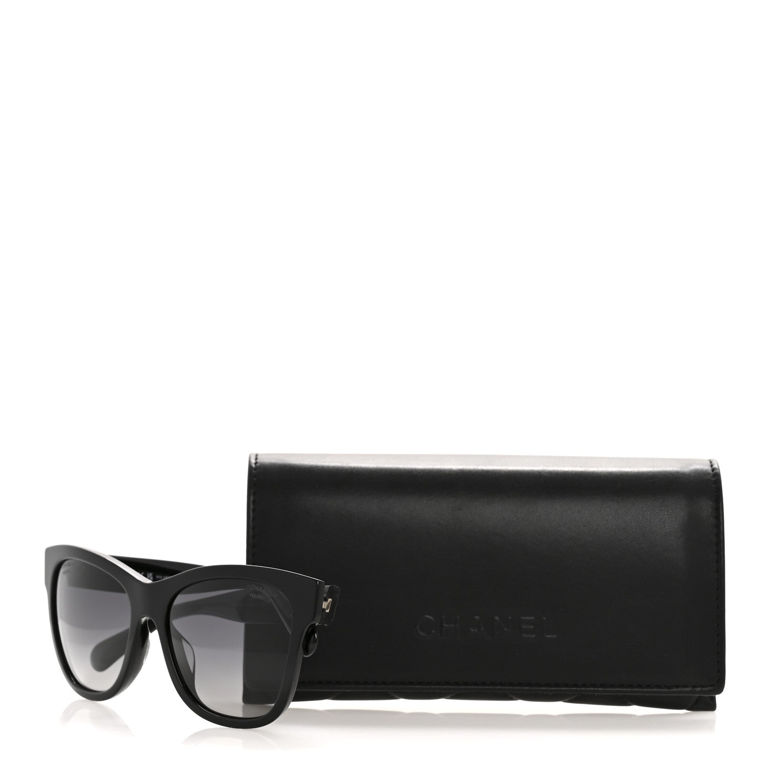 Chanel Acetate Polarized Square CC Sunglasses 5380 Black 1775651