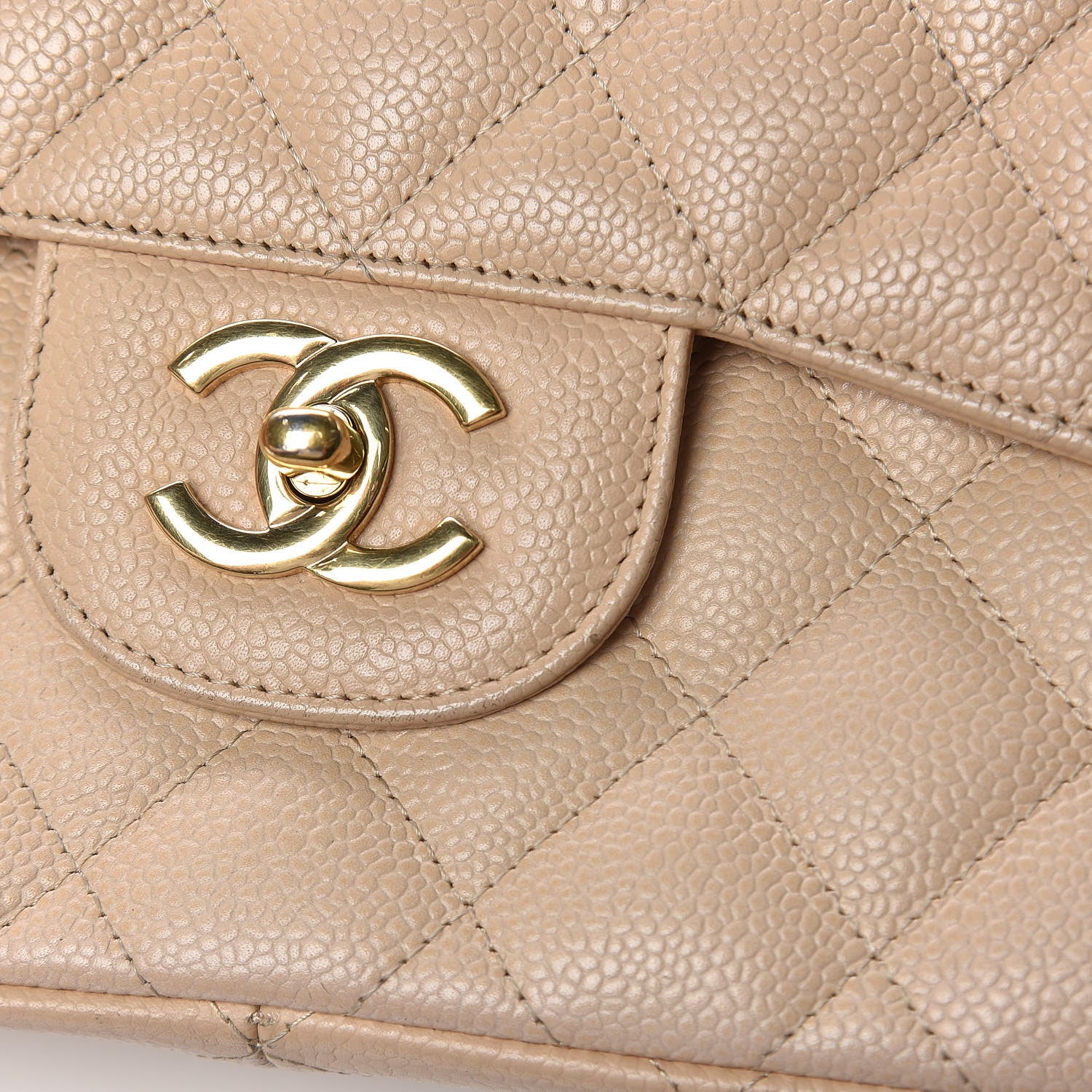 Chanel Caviar Quilted Jumbo Double Flap Beige Clair 17 of 17