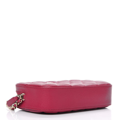 Chanel Caviar Quilted Camera Case Dark Pink 3 of 5