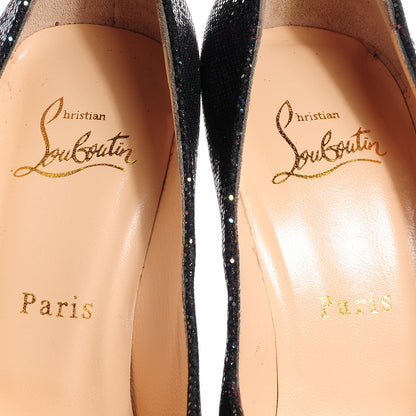 Christian Louboutin Glitter Spotlight Drapesse 160 Pumps 37.5 Blue Khol Black 8 of 9