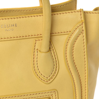 Celine Smooth Calfskin Nano Luggage Citron 10 of 20