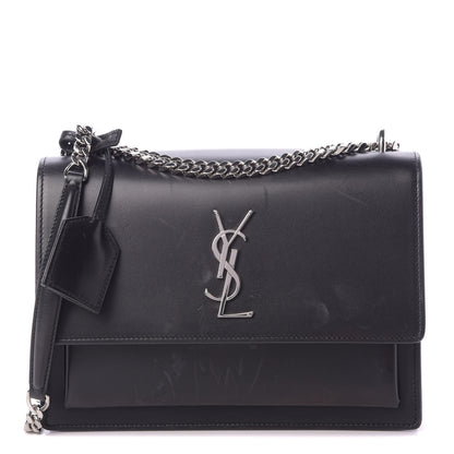 Saint Laurent Calfskin Medium Monogram Sunset Black 1 of 19