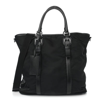 Prada Tessuto Nylon Saffiano Weekender Black 1 of 8