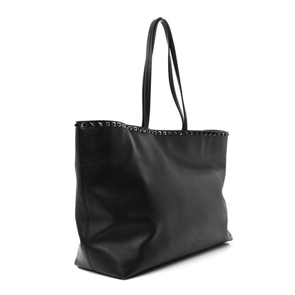 Valentino Garavani X UNDERCOVER Calfskin Print Rockstud Shoulder Tote Black 3 of 10