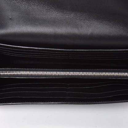 Celine Grained Calfskin Large Trotteur Multifunction Flap Wallet Black 5 of 6