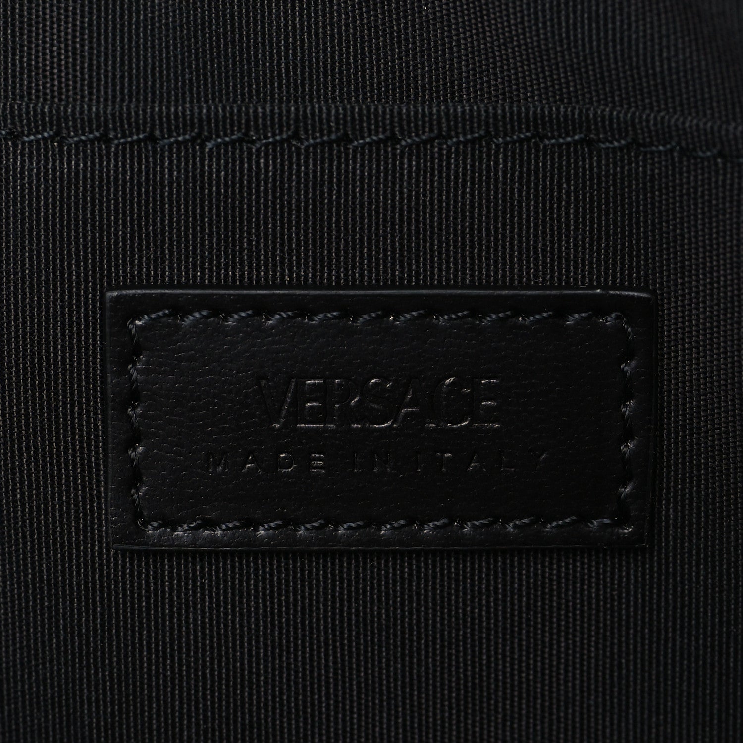 Versace Calfskin Medusa Print Zip Pouch Black 6 of 7