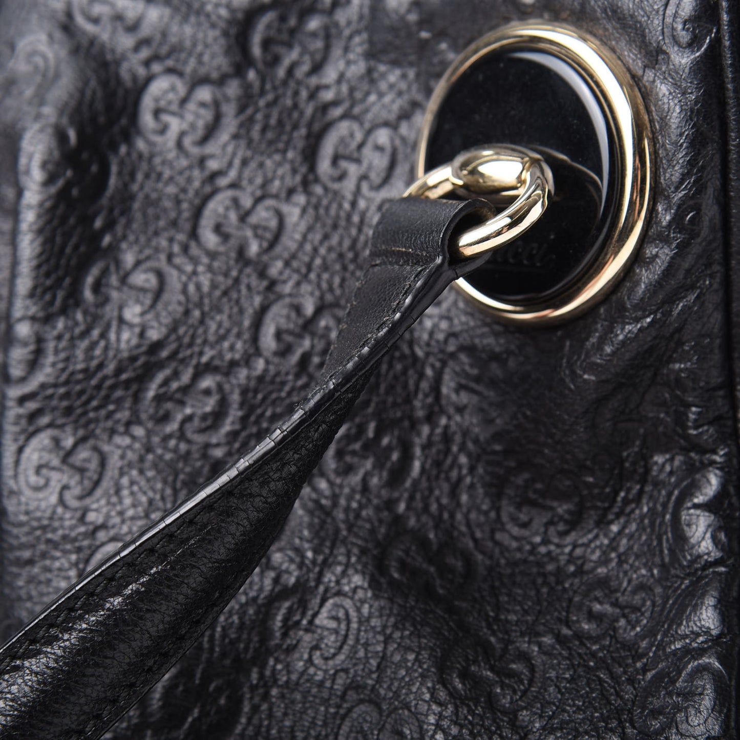 Guccissima Full Moon Tote Black
