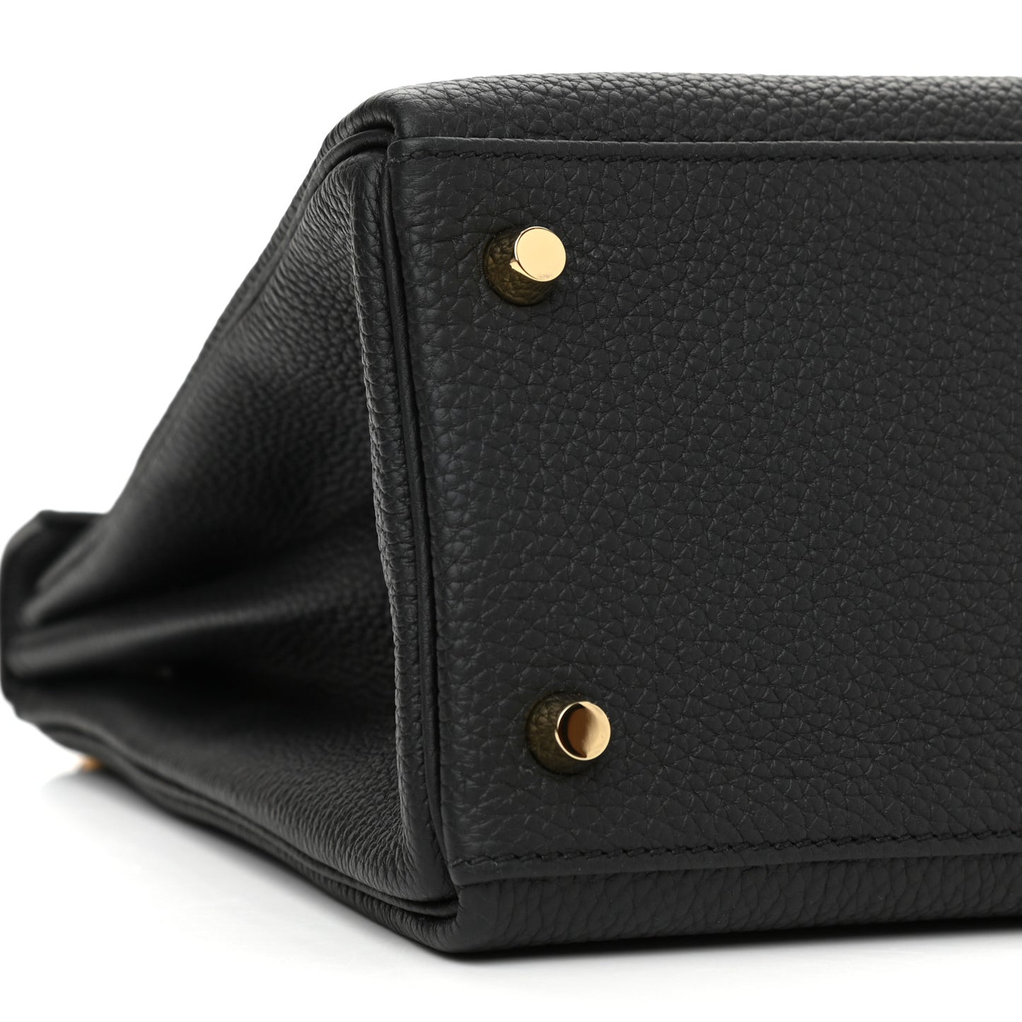 Togo Matte Porosus Crocodile Kelly Retourne Touch 28 Black