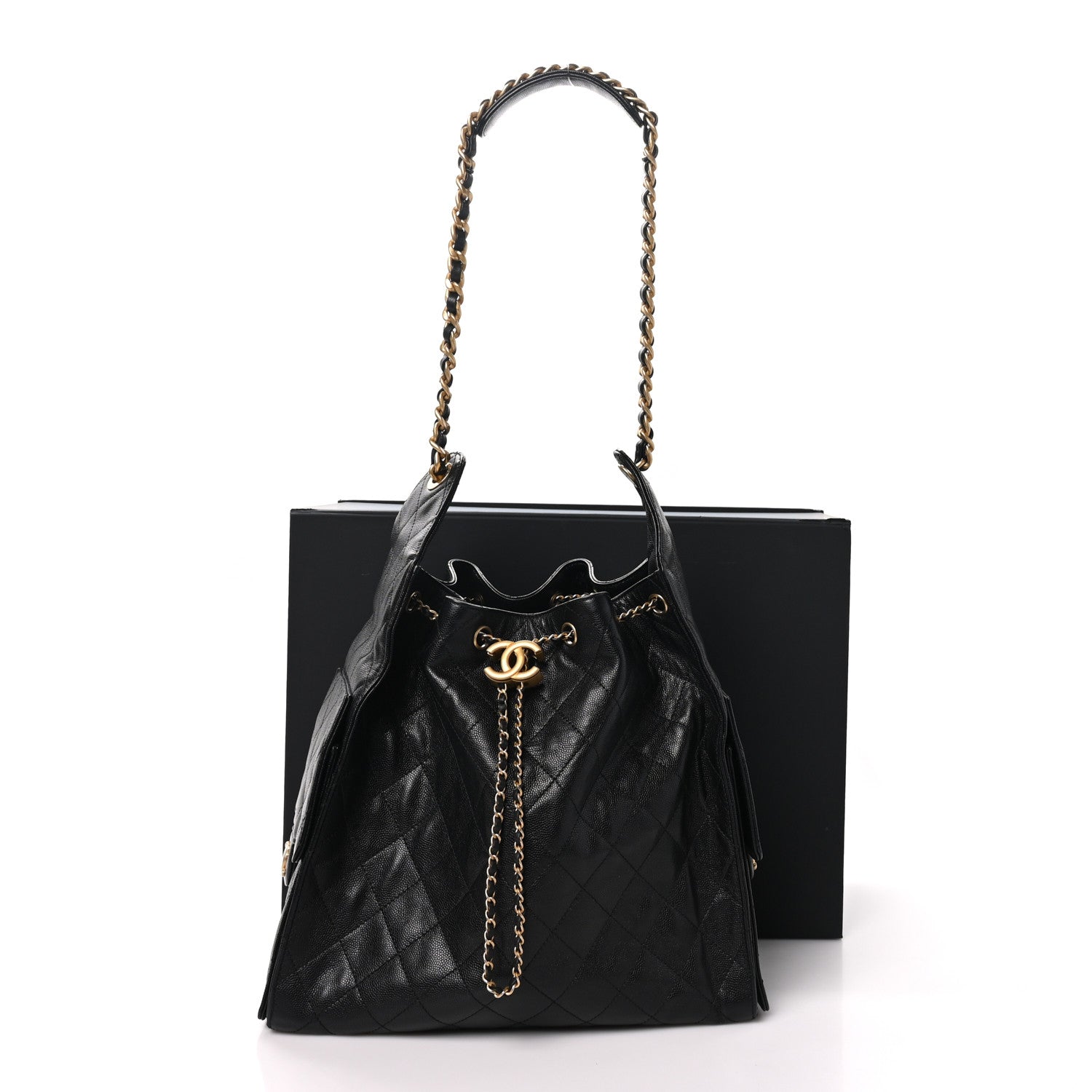 Chanel Caviar Quilted Medium Chanel 25 Handbag Black 11 of 11