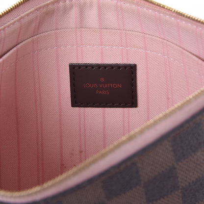 Louis Vuitton Damier Ebene Neverfull MM GM Pochette Rose Ballerine 6 of 10