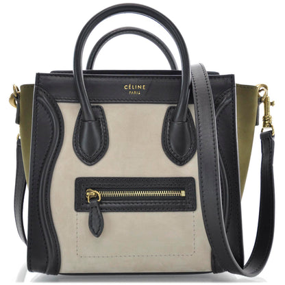Celine Nubuck Suede Nano Tri-Color Luggage 1 of 11