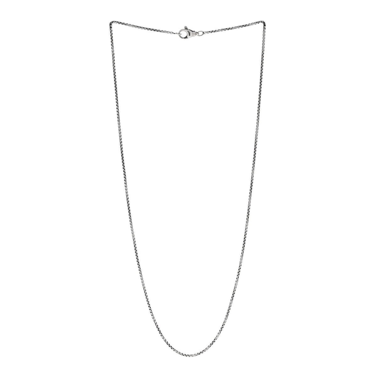 David Yurman Sterling Silver 1.7mm Baby Box Chain Necklace 22" 3 of 5