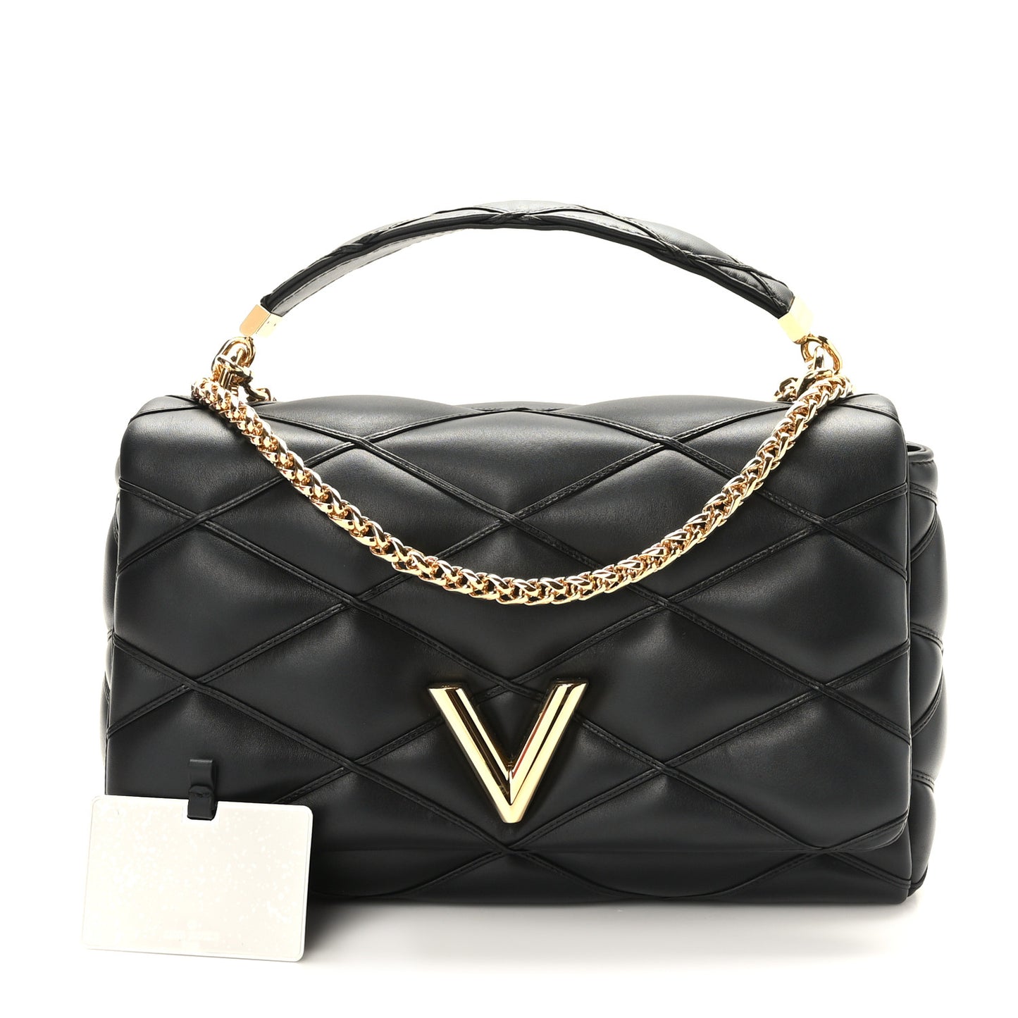 Lambskin Malletage Top Handle GO-14 GM Black