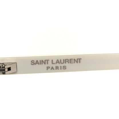 Saint Laurent Acetate New Wave Oval Sunglasses SL 356 White 5 of 10