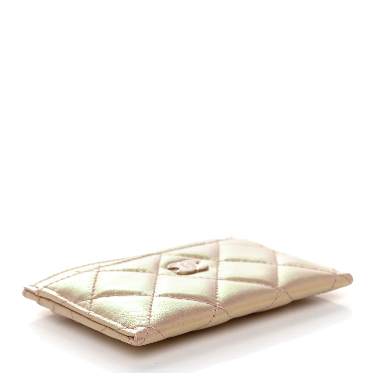 Chanel Iridescent Calfskin Quilted Card Holder Pink 4 of 9
