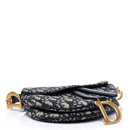 Christian Dior Oblique Saddle Bag Blue 4 of 11