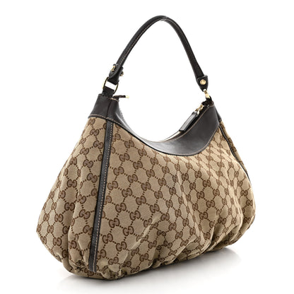 Gucci Monogram Large D Gold Hobo Dark Brown 3 of 15