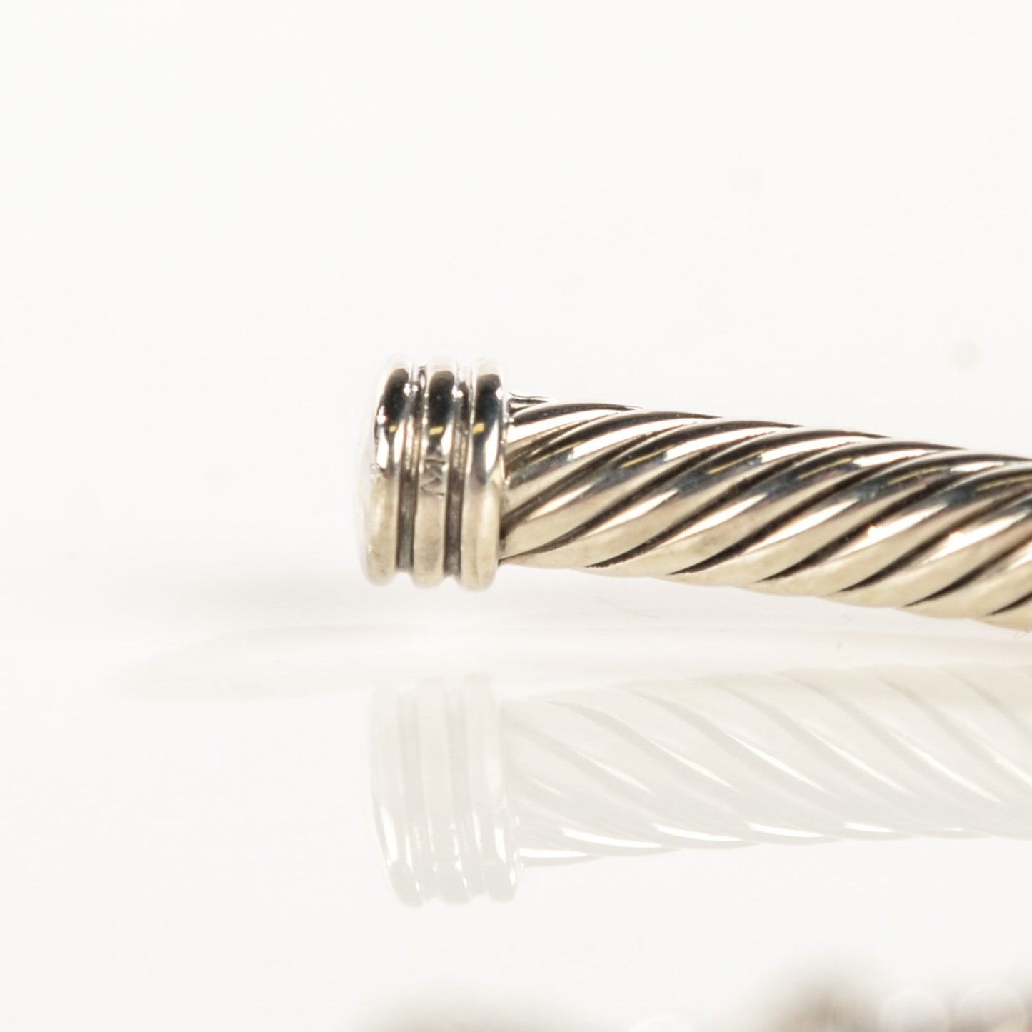 Sterling Silver Diamond 4mm X Cable Bracelet