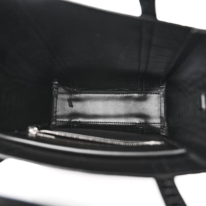 Balenciaga Shiny Calfskin Logo Crocodile Embossed XXS Everyday Tote Black 5 of 14