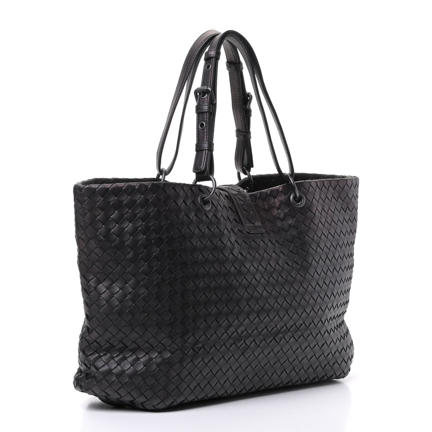 Bottega Veneta Nappa Intrecciato Large Capri Tote Ebano 2 of 5
