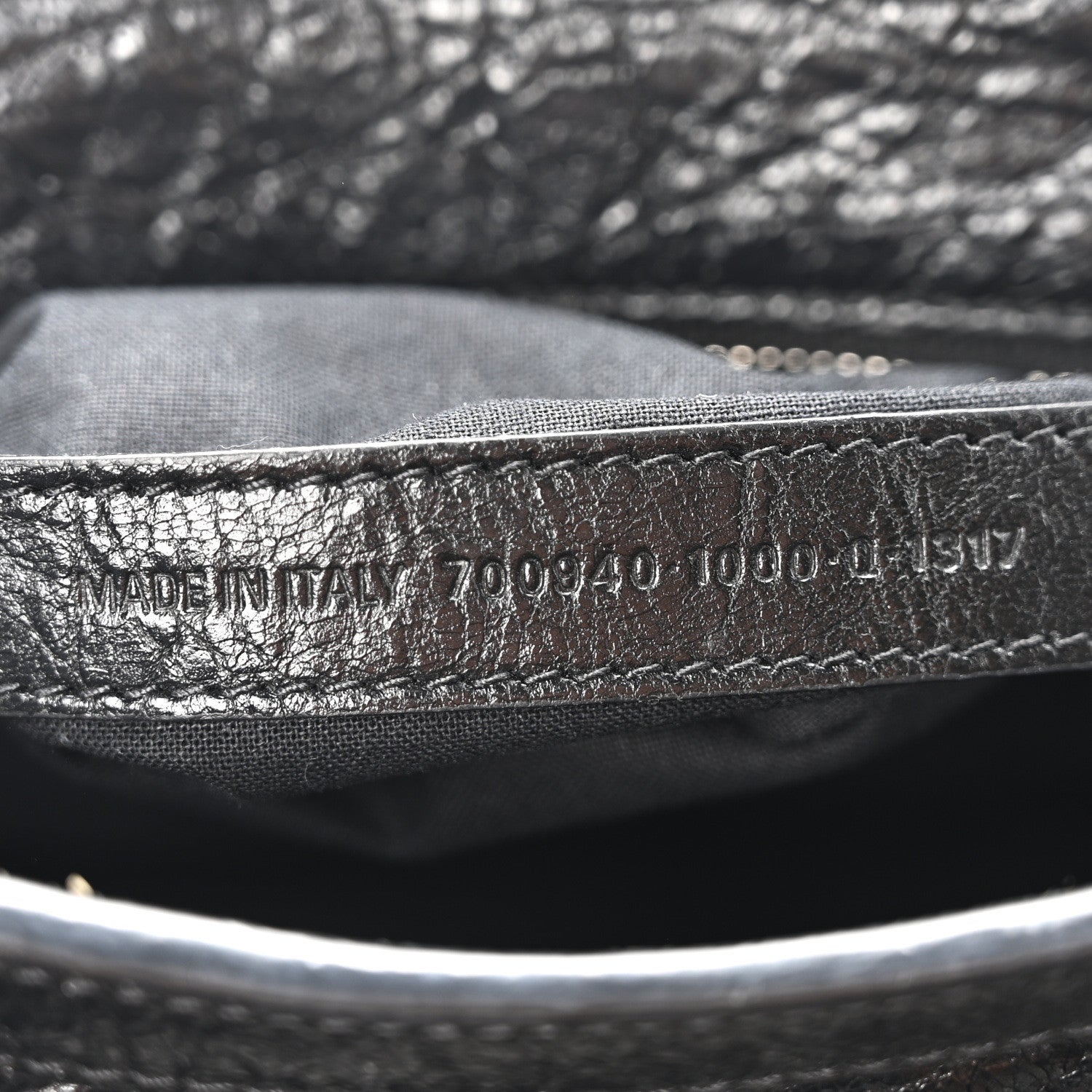 Balenciaga Agneau Arena Crystal Neo Cagole Handbag XS Black 7 of 10