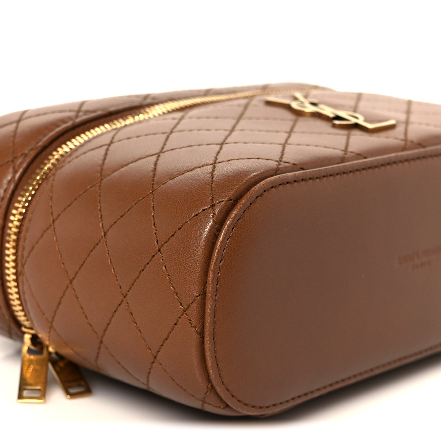 Lambskin Quilted Mini Gaby Vanity Case Fox