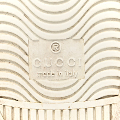 Gucci Calfskin Ayers Bee Embroidered Womens Ace Sneakers 36.5 White Green 6 of 13