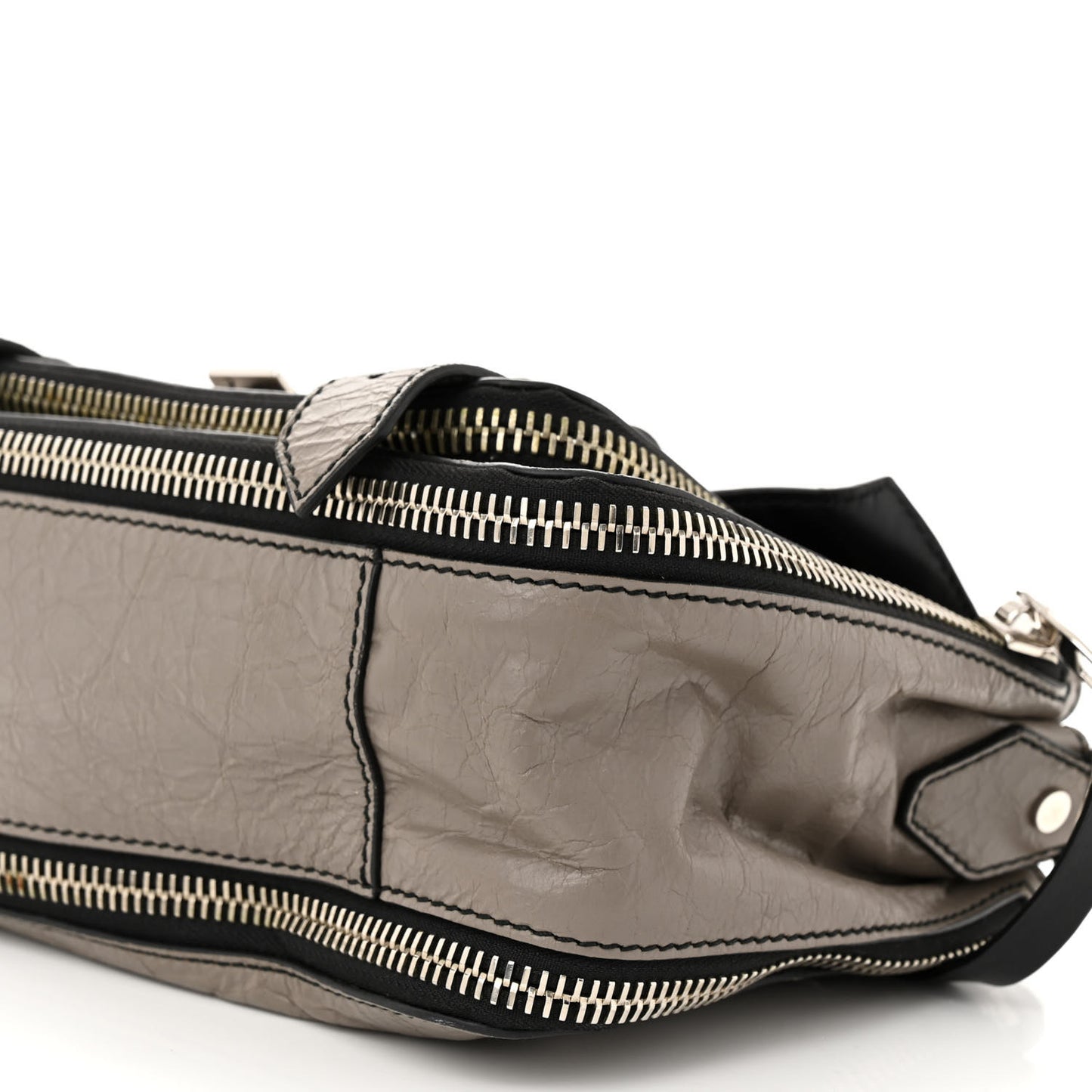 Paper Lambskin Tiny PS1 Plus Zip Satchel Dark Taupe