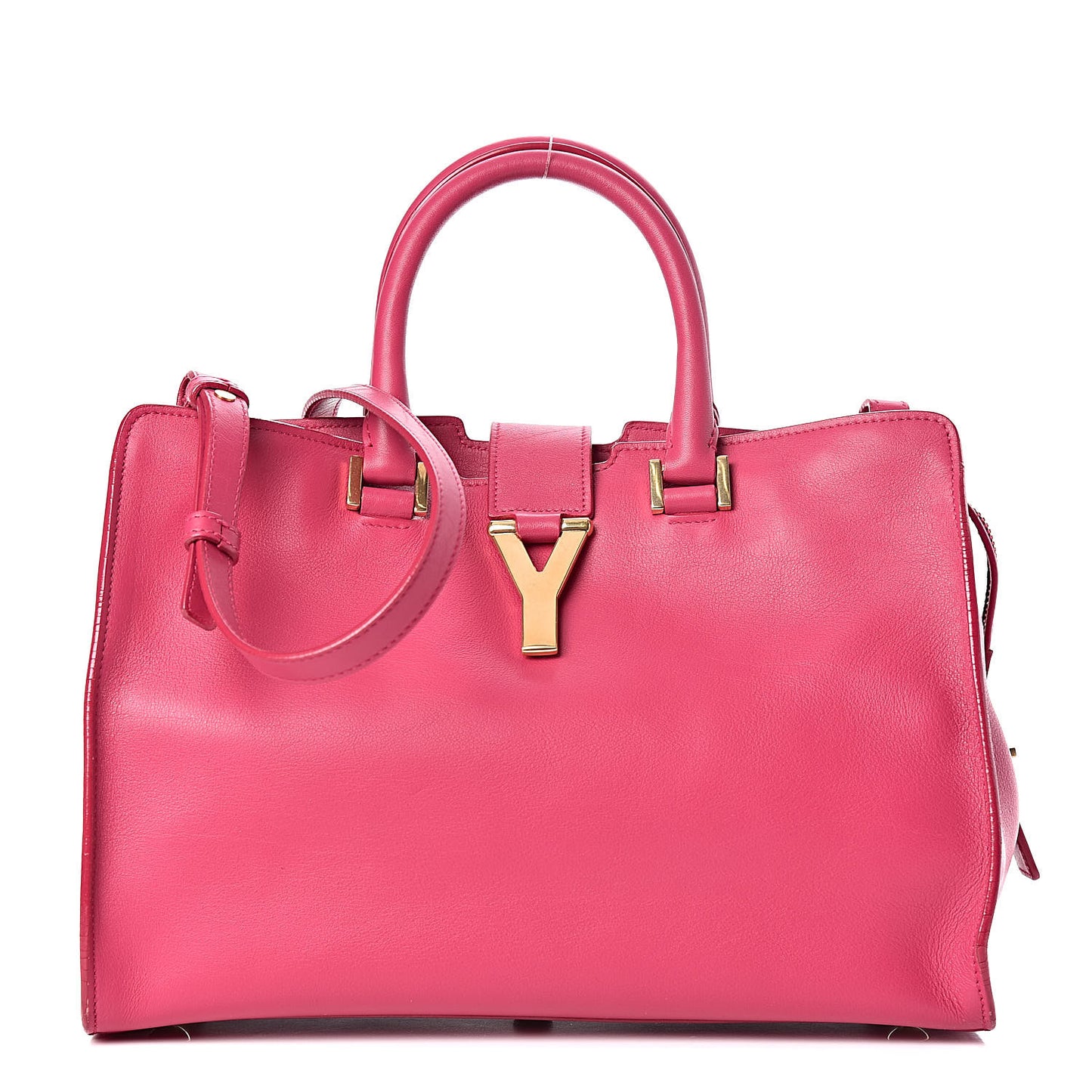 Calfskin Small Classic Y Cabas Fuchsia