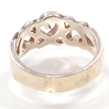 Tiffany Sterling Silver Paloma Picasso Loving Hearts Ring 8 6 of 6
