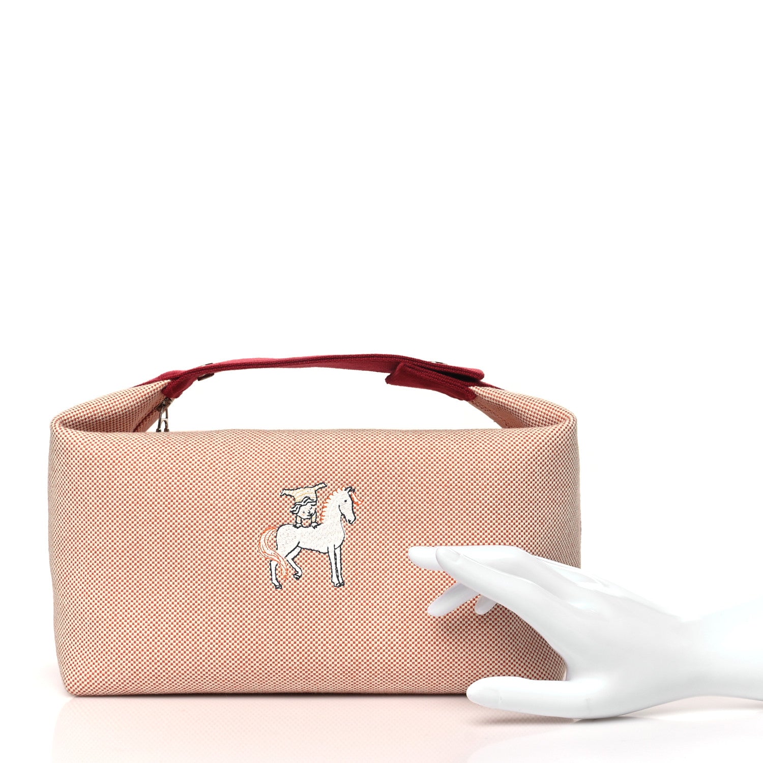 Hermes Canvas Large Bride-A-Brac Cabriole Case Terracotta 2 of 7