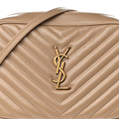 Saint Laurent Calfskin Matelasse Monogram Lou Camera Bag Dark Beige 8 of 10