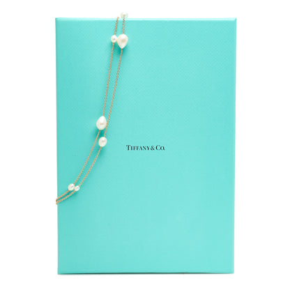 Tiffany 18K Yellow Gold Elsa Peretti Pearls By The Yard Sprinkle Necklace 6 of 6