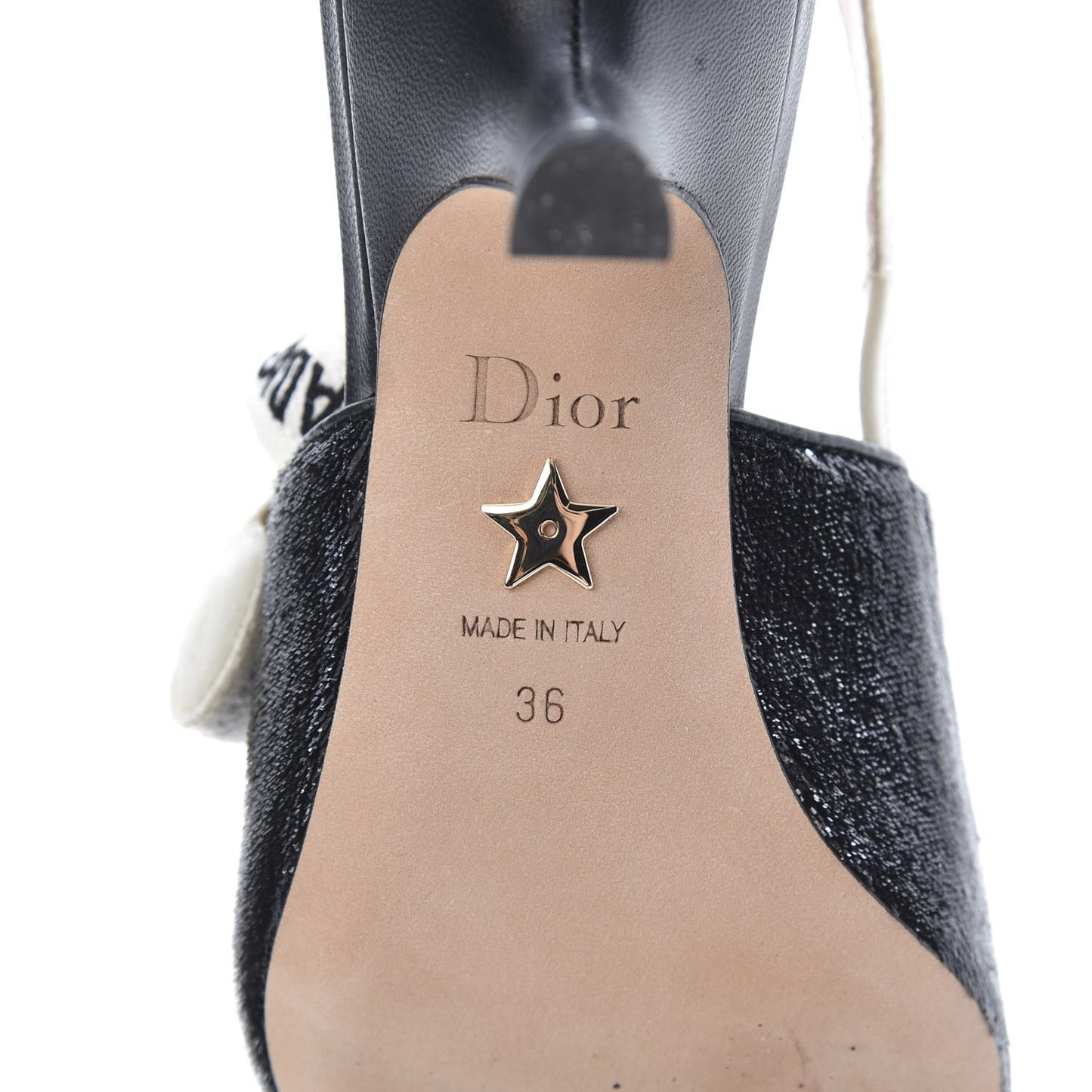 Shiny Velvet Ribbon J'Adior Slingback 65mm Pumps 36 Black