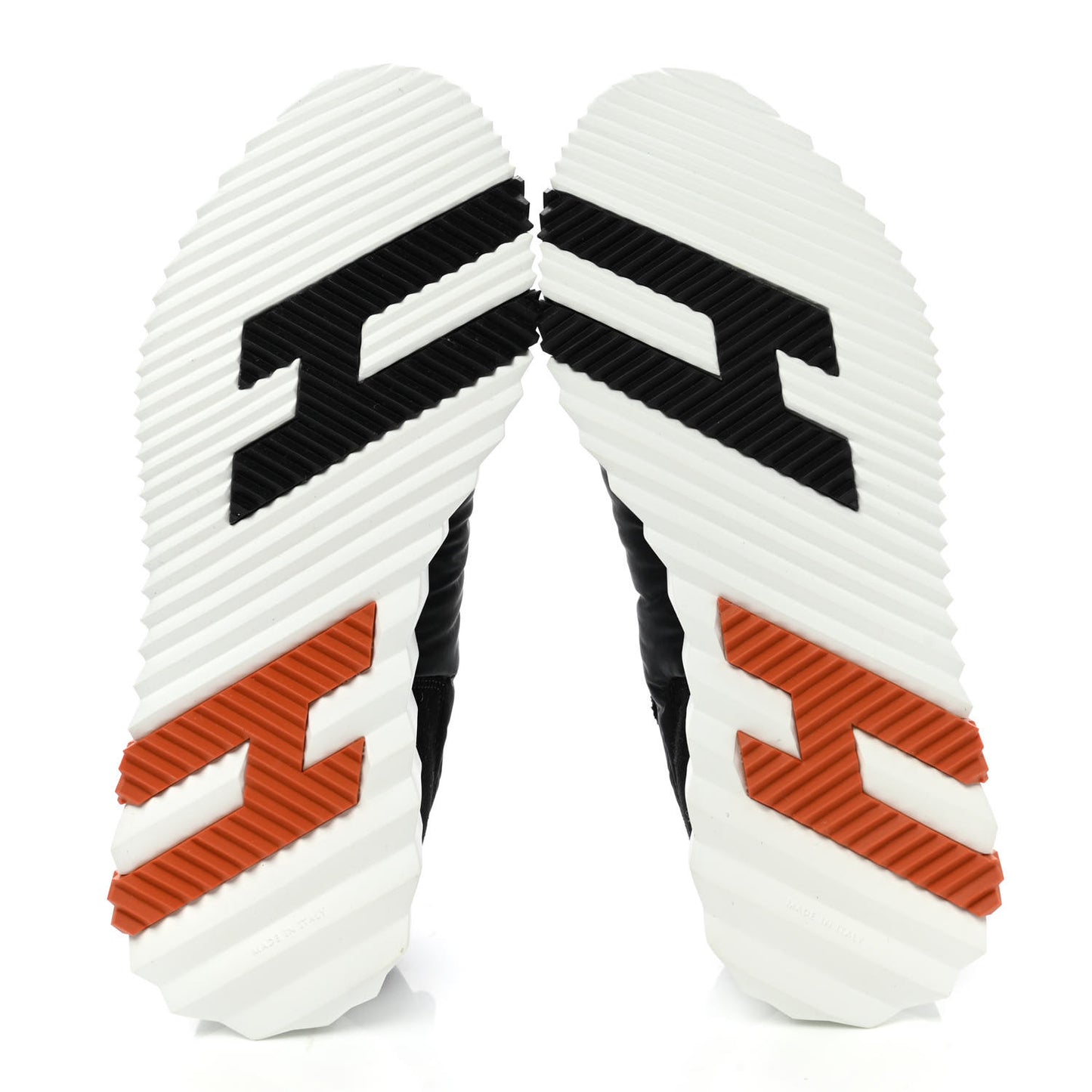 Parachute Fabric Suede Goatskin Bouncing Sneakers 37 Black Orange