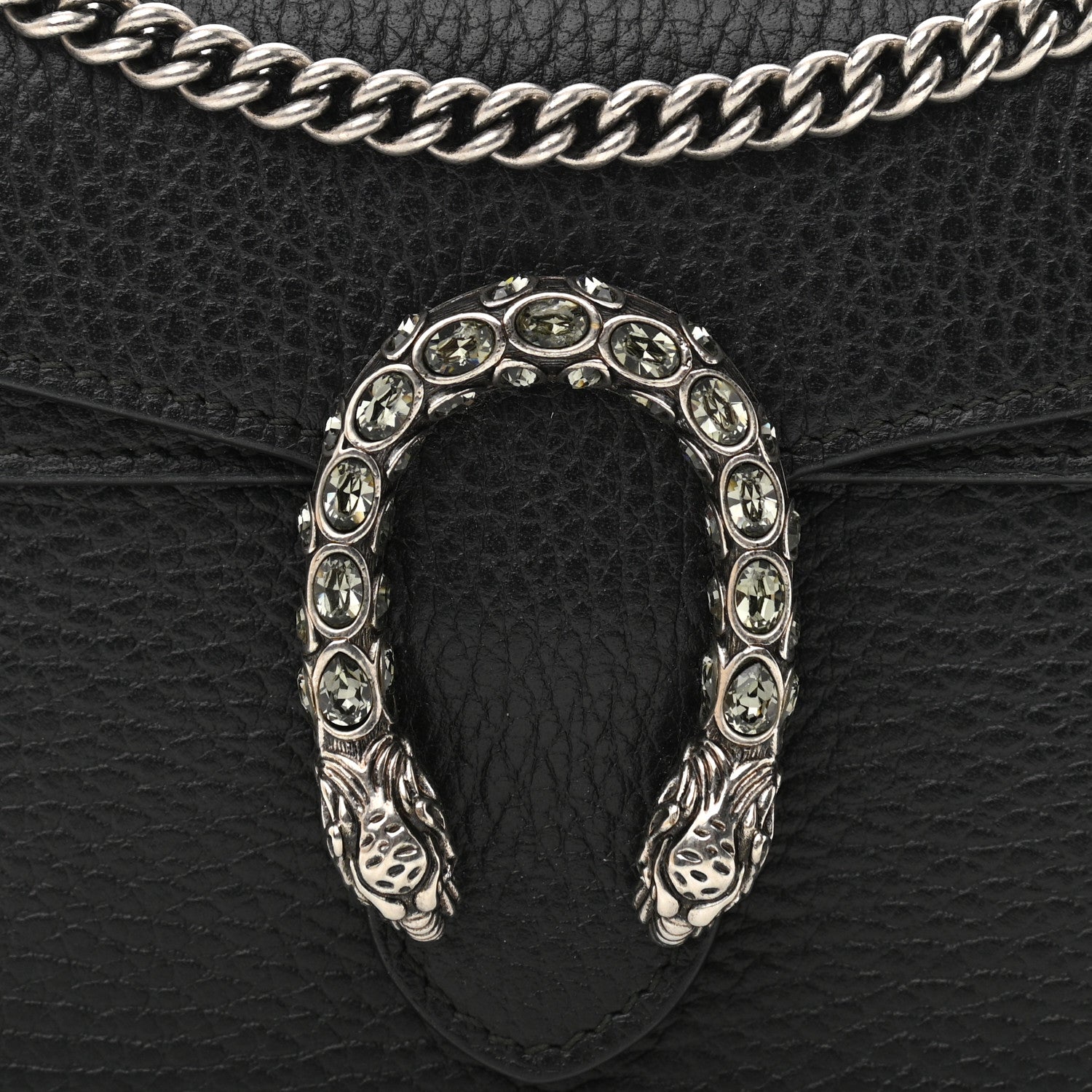 Gucci Calfskin Super Mini Dionysus Shoulder Bag Black 6 of 9