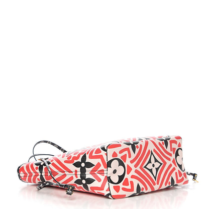 Louis Vuitton Monogram Giant Crafty Neverfull MM Creme Rouge Black 3 of 9