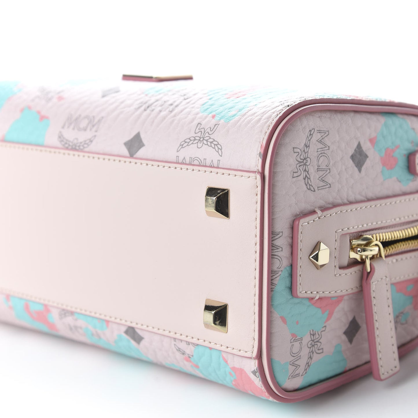 Visetos Floral Leopard Essential Boston Bag Pink