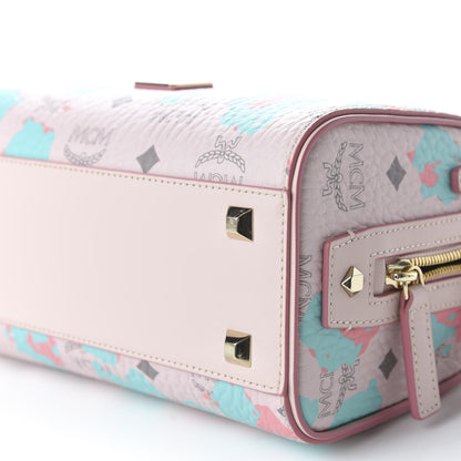 MCM Visetos Floral Leopard Essential Boston Bag Pink 6 of 9