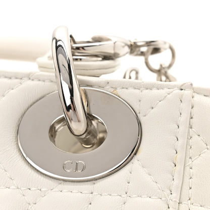 Christian Dior Lambskin Cannage Mini Lady Dior White 14 of 14