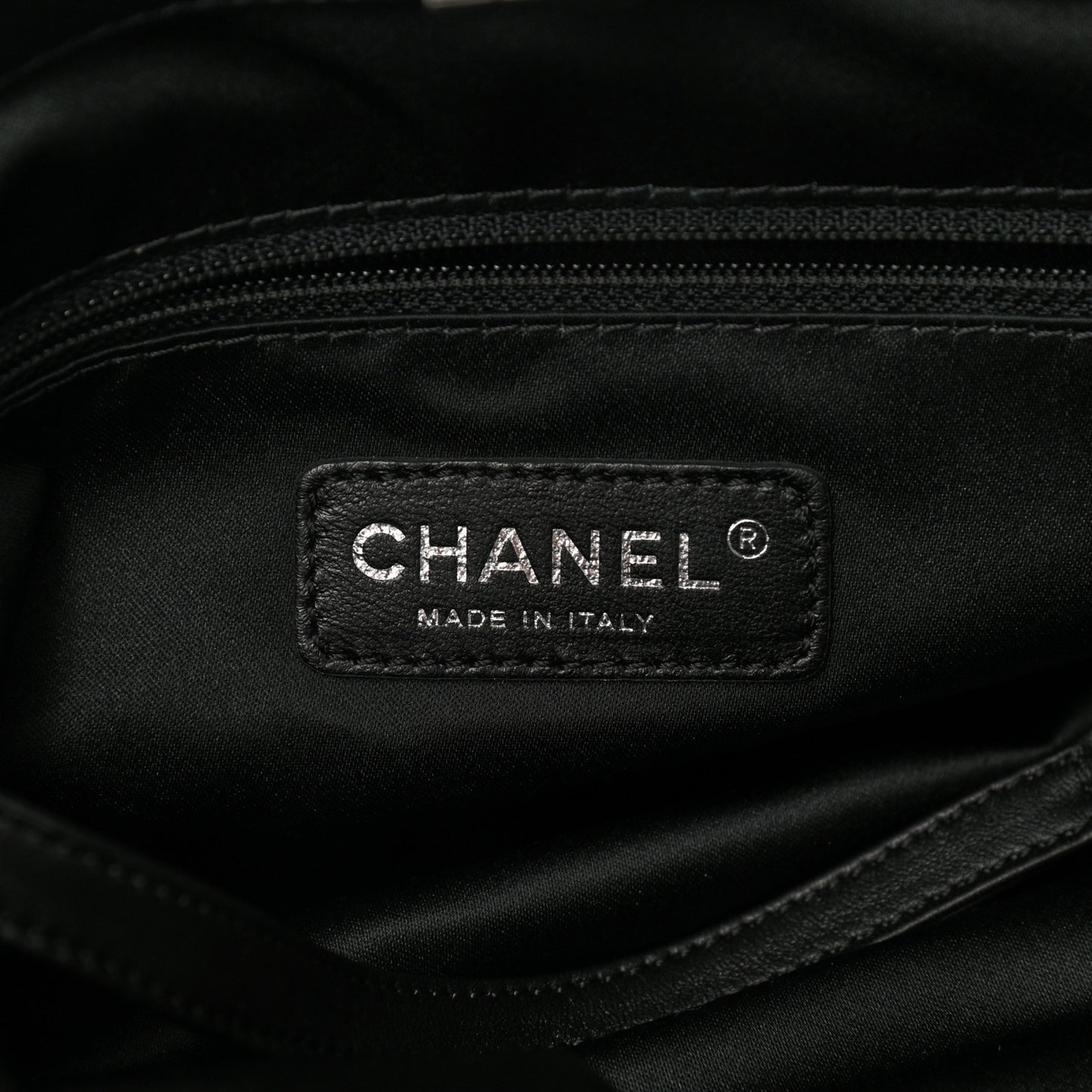 Sequin Striped Mademoiselle Tote Black
