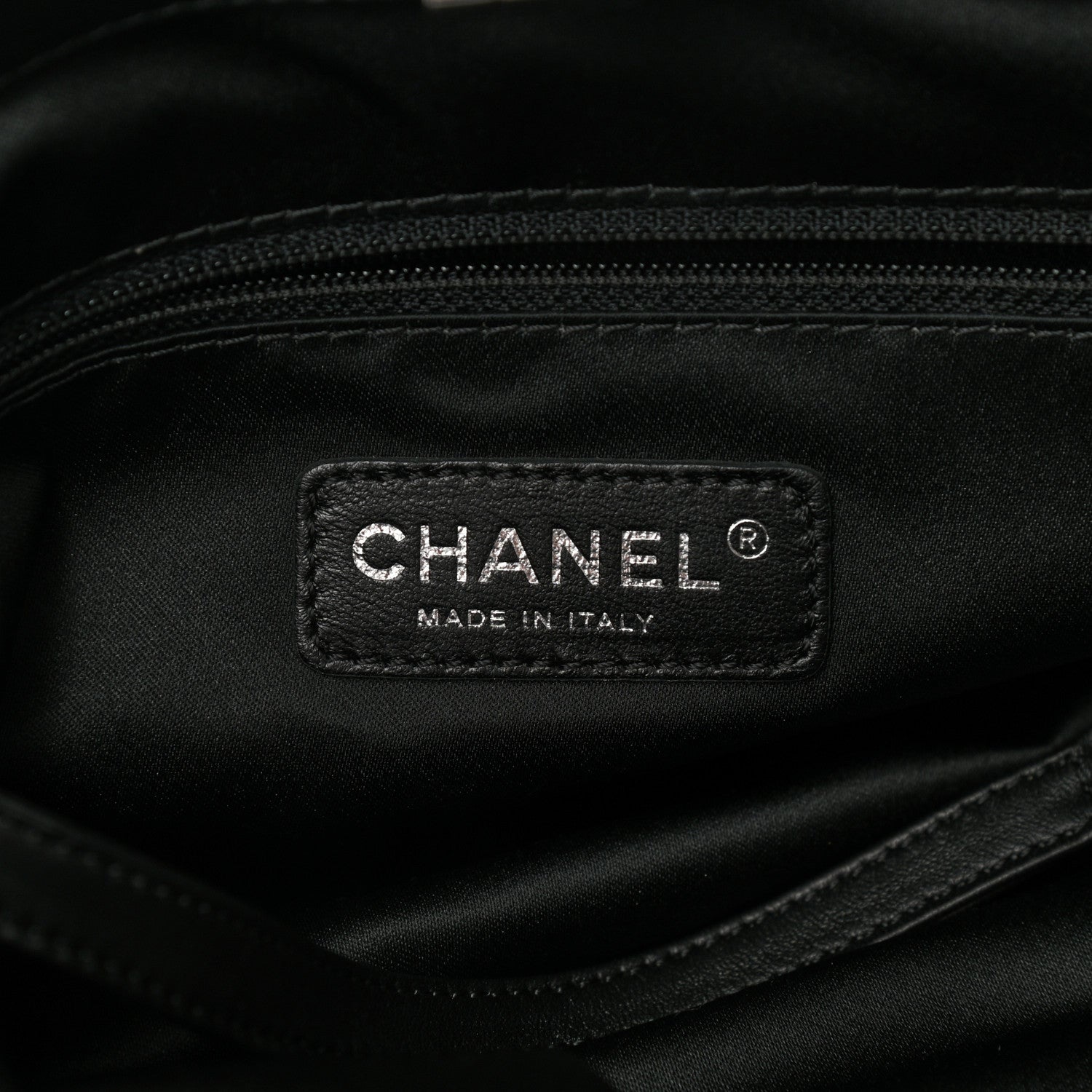 Chanel Sequin Striped Mademoiselle Tote Black 7 of 8