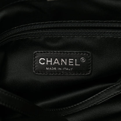 Chanel Sequin Striped Mademoiselle Tote Black 7 of 8