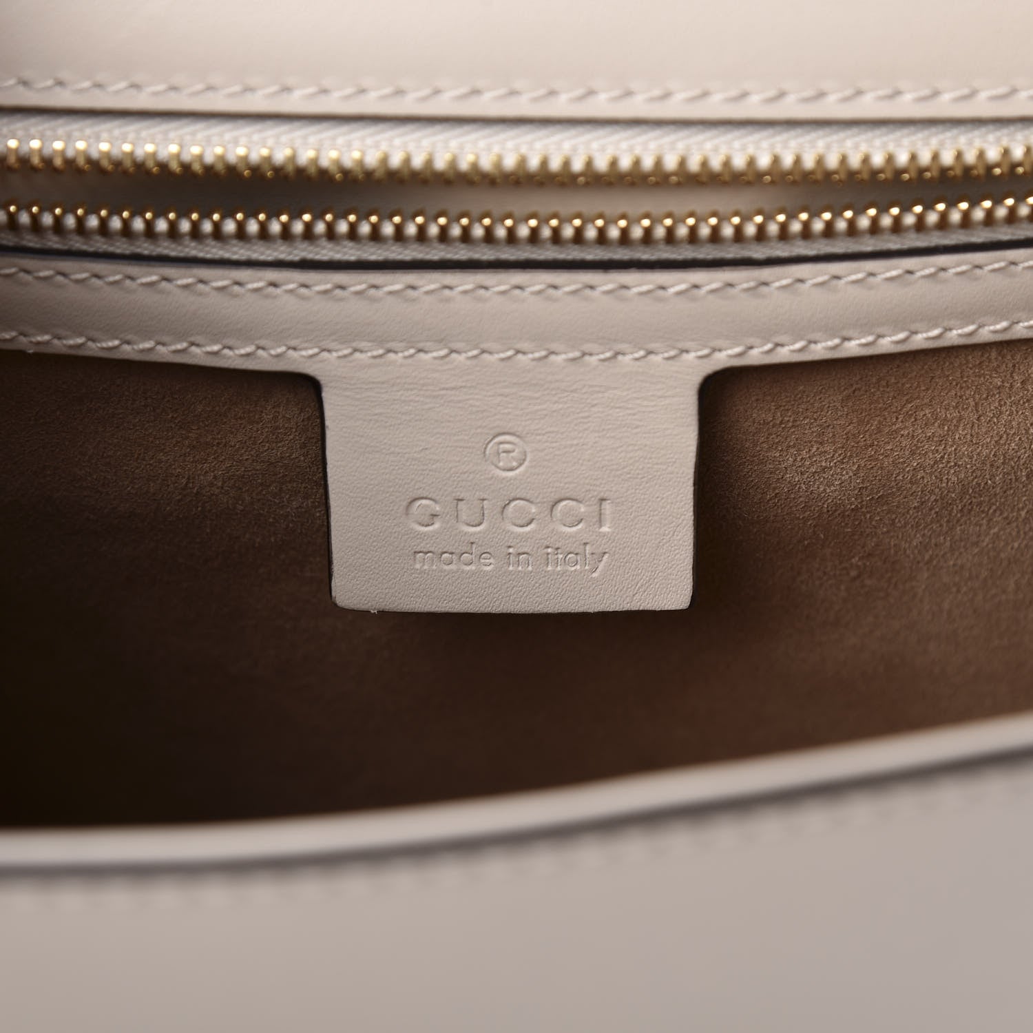 Gucci Calfskin Embroidered Small Sylvie Shoulder Bag White 6 of 13
