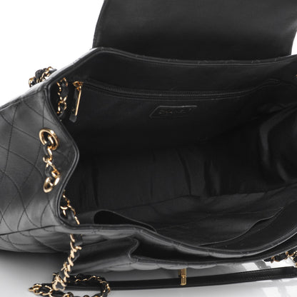 Chanel Calfskin Quilted Flap Tote Black 5 of 7