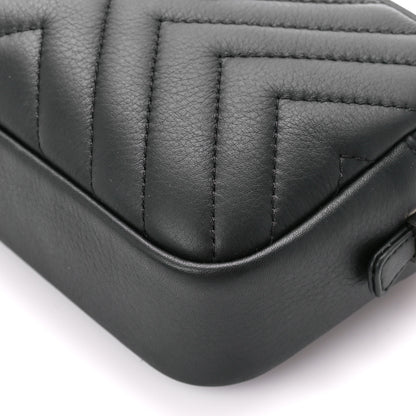 Chanel Calfskin Diagonal Chevron Quilted Tassel Camera Case Black 10 of 11