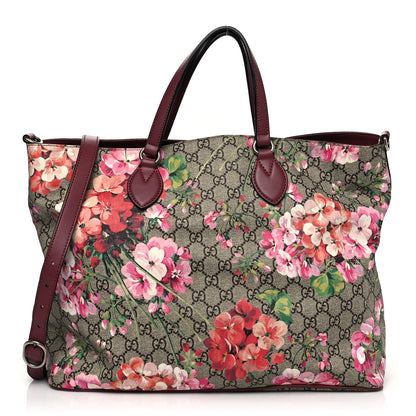 Gucci Soft GG Supreme Monogram Blooms Medium Crossbody Tote Beige Multicolor Dry Rose 1 of 13