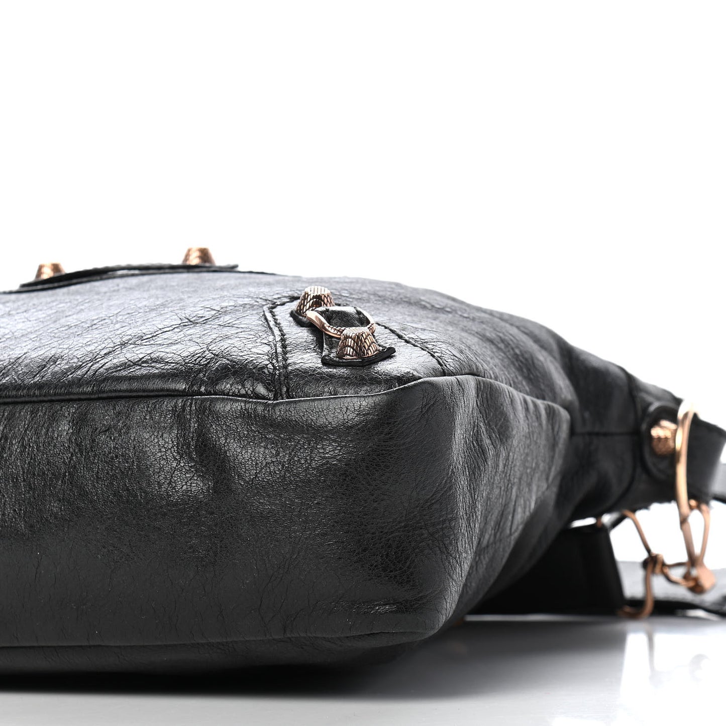 Agneau Giant 12 Rose Gold Hardware Town Black